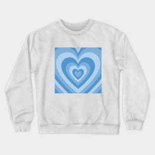 blue retro heart Crewneck Sweatshirt